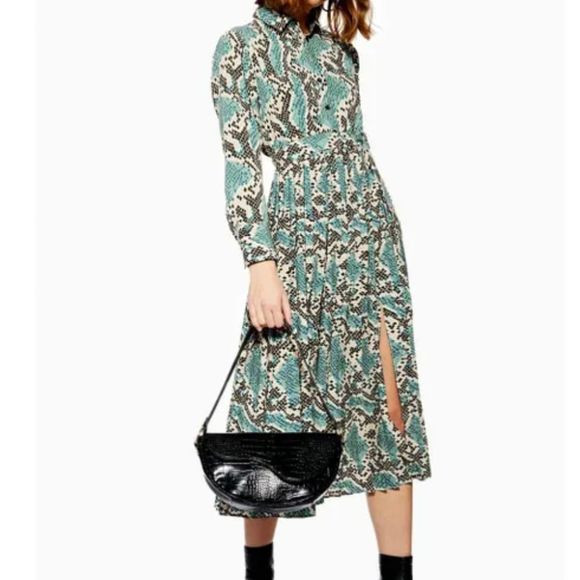Topshop Dresses & Skirts - Topshop animal print shirt dress